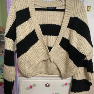 Nasty Gal striped crop cardigan